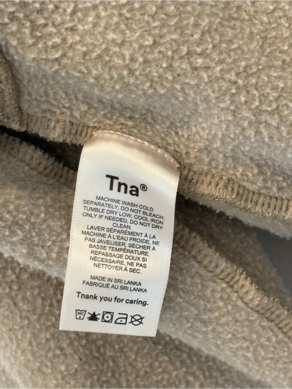 Tna Cropped Quarter-Zip Pullover - Tan #1490 - Picture 6 of 16